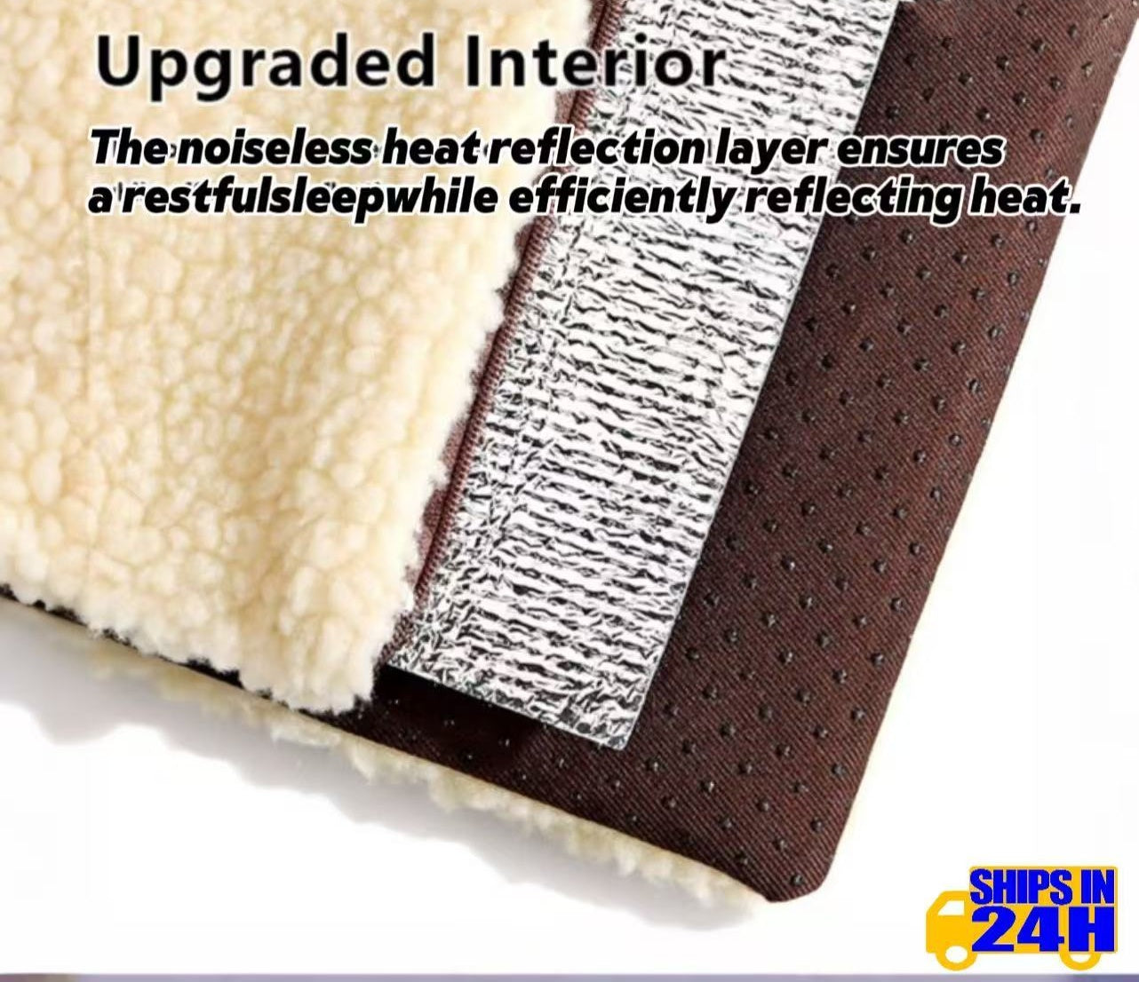 Warm Beige Sherpa Self-Heating Pet Mat — No-Plug Thermal Bed  for Cats & Dogs | Cozy, Silent, Non-Slip Christmas Deal