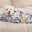 Soft for all-Season Pet Blanket with Paw Print Design - Cozy Polyester Dog & Cat Bedspread, Machine Washable Warm Throw for Small/Medium/Large Dogs & Cats, Car Seat Cover, Sofa & Bed Use - Durable & Comfortable Pet Blanket fo
