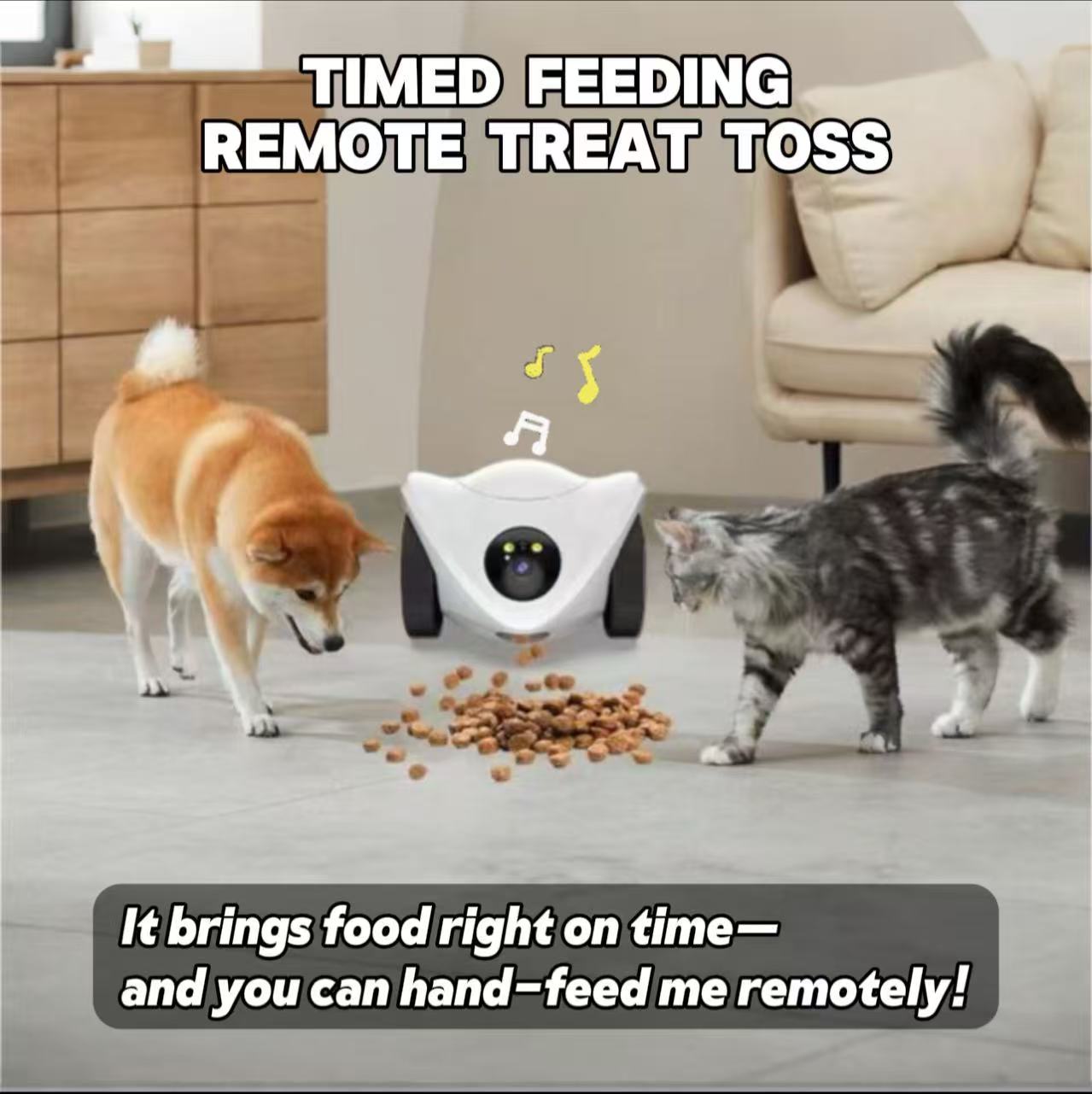 Pawpromise Smart Pet Companion Robot | Mobile Interactive Treat-Feeding Camera |  Two-Way Audio + Dual Lens Night Vision | Capture & Share Pet Moments | Premium Christmas Gift