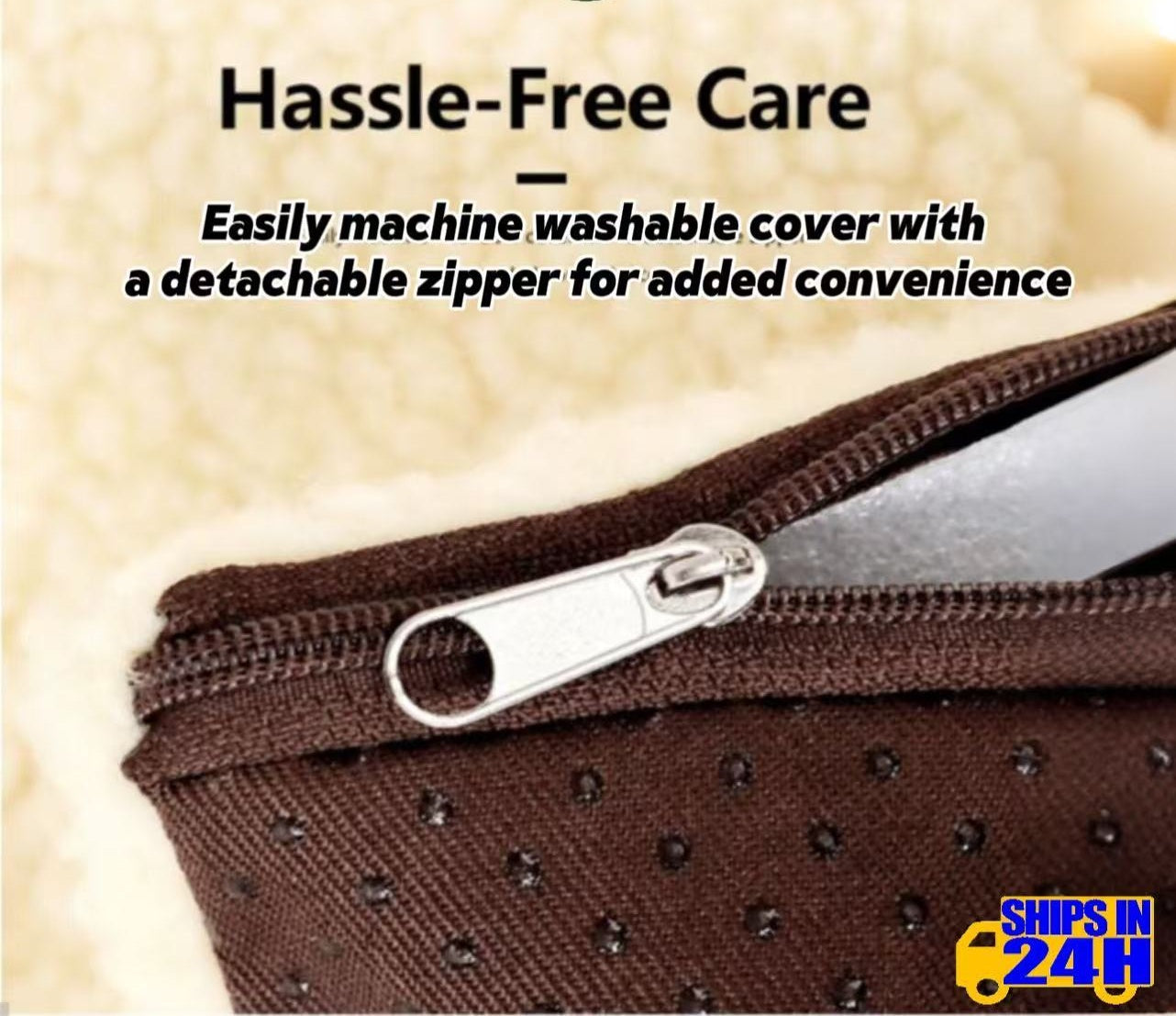 Warm Beige Sherpa Self-Heating Pet Mat — No-Plug Thermal Bed  for Cats & Dogs | Cozy, Silent, Non-Slip Christmas Deal