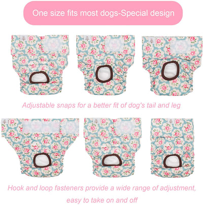 Dog Diapers Female Washable Small Medium Large 3 Pack Reusable Doggie Diapers Puppy Period Pants for Doggy Heat Cycle Peeing D14XS