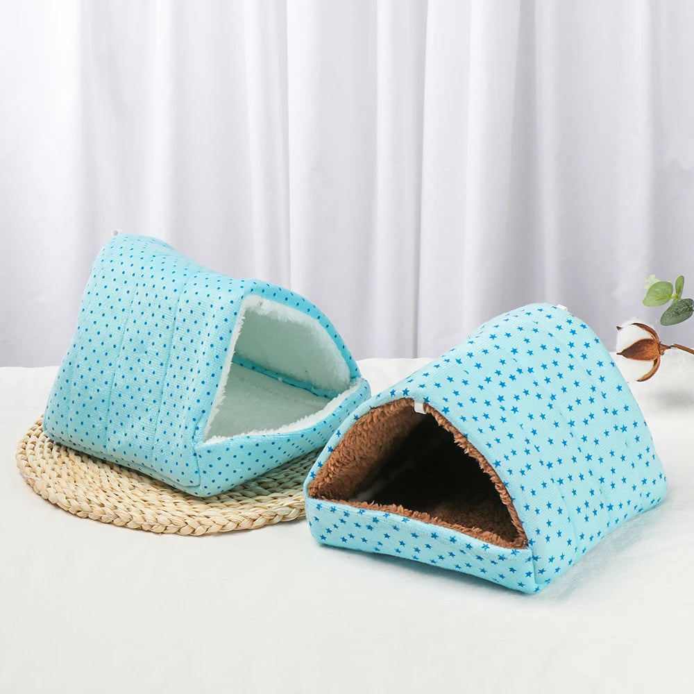 Mini Cage Guinea Nest Small Animal Mice Rat Pet Sleeping Bed Hamster House Warm Soft Mat