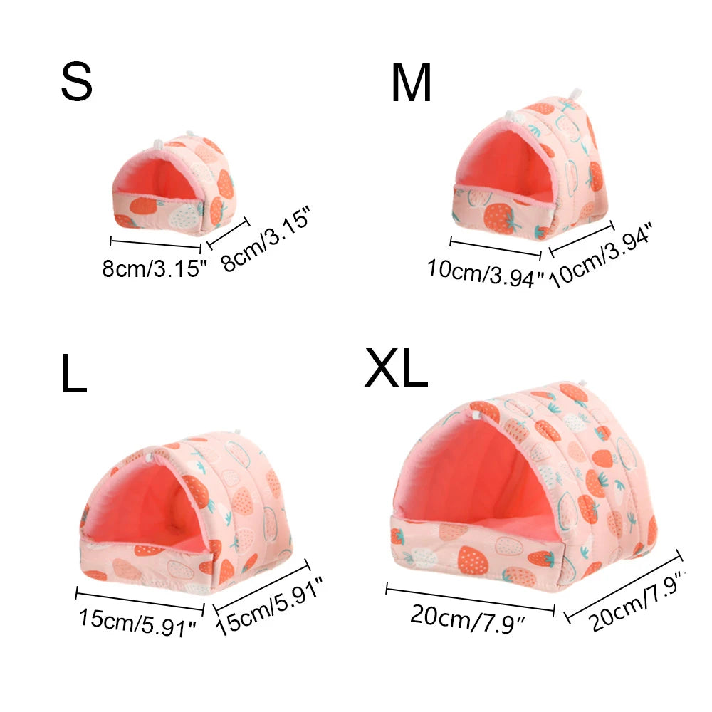 Mini Cage Guinea Nest Small Animal Mice Rat Pet Sleeping Bed Hamster House Warm Soft Mat