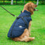 Winter Warm Large Pet Dog Jacket with Harness Waterproof