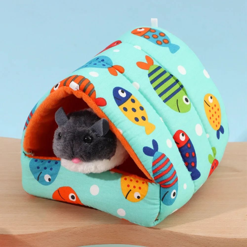 Mini Cage Guinea Nest Small Animal Mice Rat Pet Sleeping Bed Hamster House Warm Soft Mat