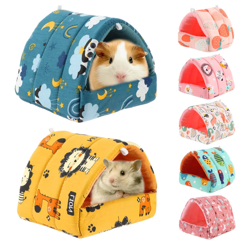 Mini Cage Guinea Nest Small Animal Mice Rat Pet Sleeping Bed Hamster House Warm Soft Mat