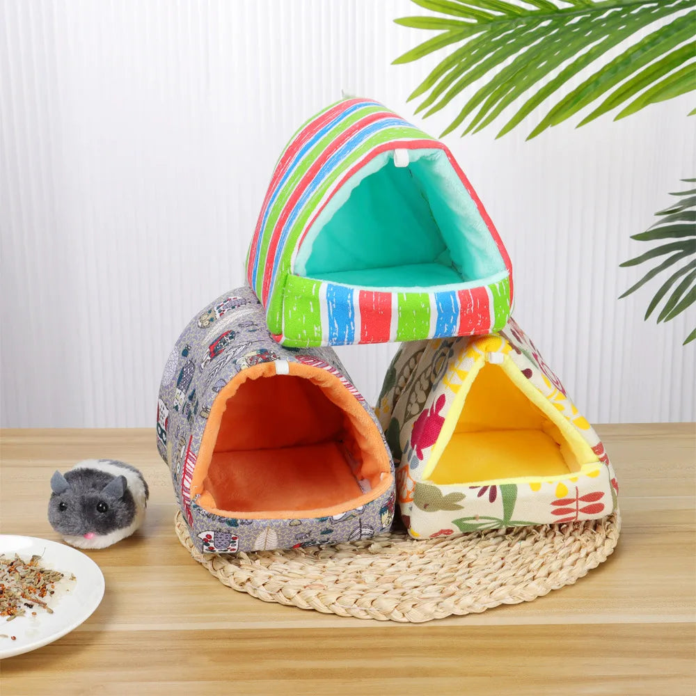 Mini Cage Guinea Nest Small Animal Mice Rat Pet Sleeping Bed Hamster House Warm Soft Mat