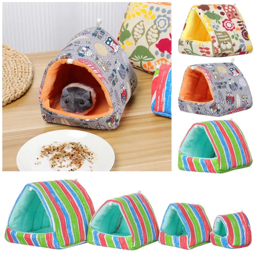 Mini Cage Guinea Nest Small Animal Mice Rat Pet Sleeping Bed Hamster House Warm Soft Mat