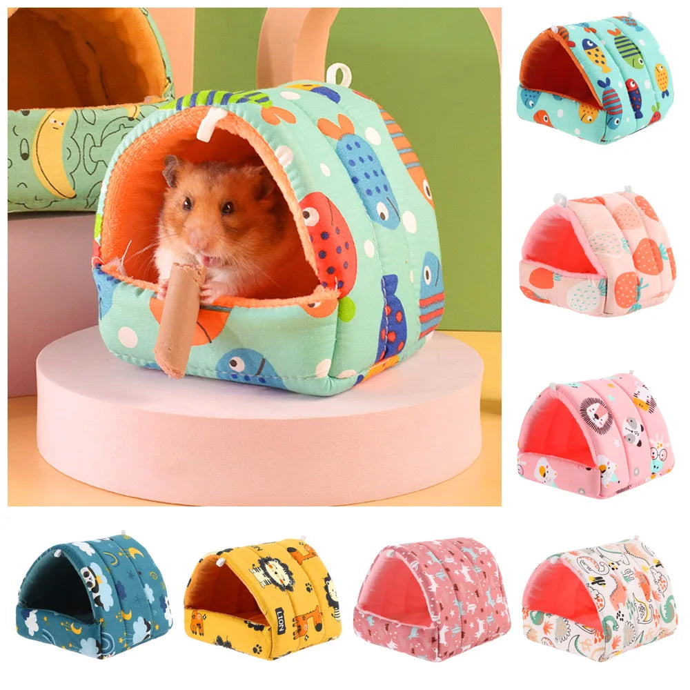 Mini Cage Guinea Nest Small Animal Mice Rat Pet Sleeping Bed Hamster House Warm Soft Mat