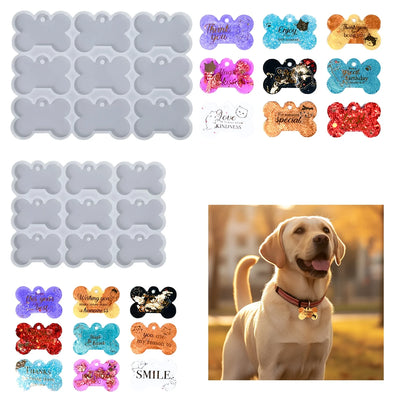 Bone Tag Silicone Mold Resin Casting Set, Pet Dog Pendant Accessory, Beginner Diy Epoxy Resin Handicrafts