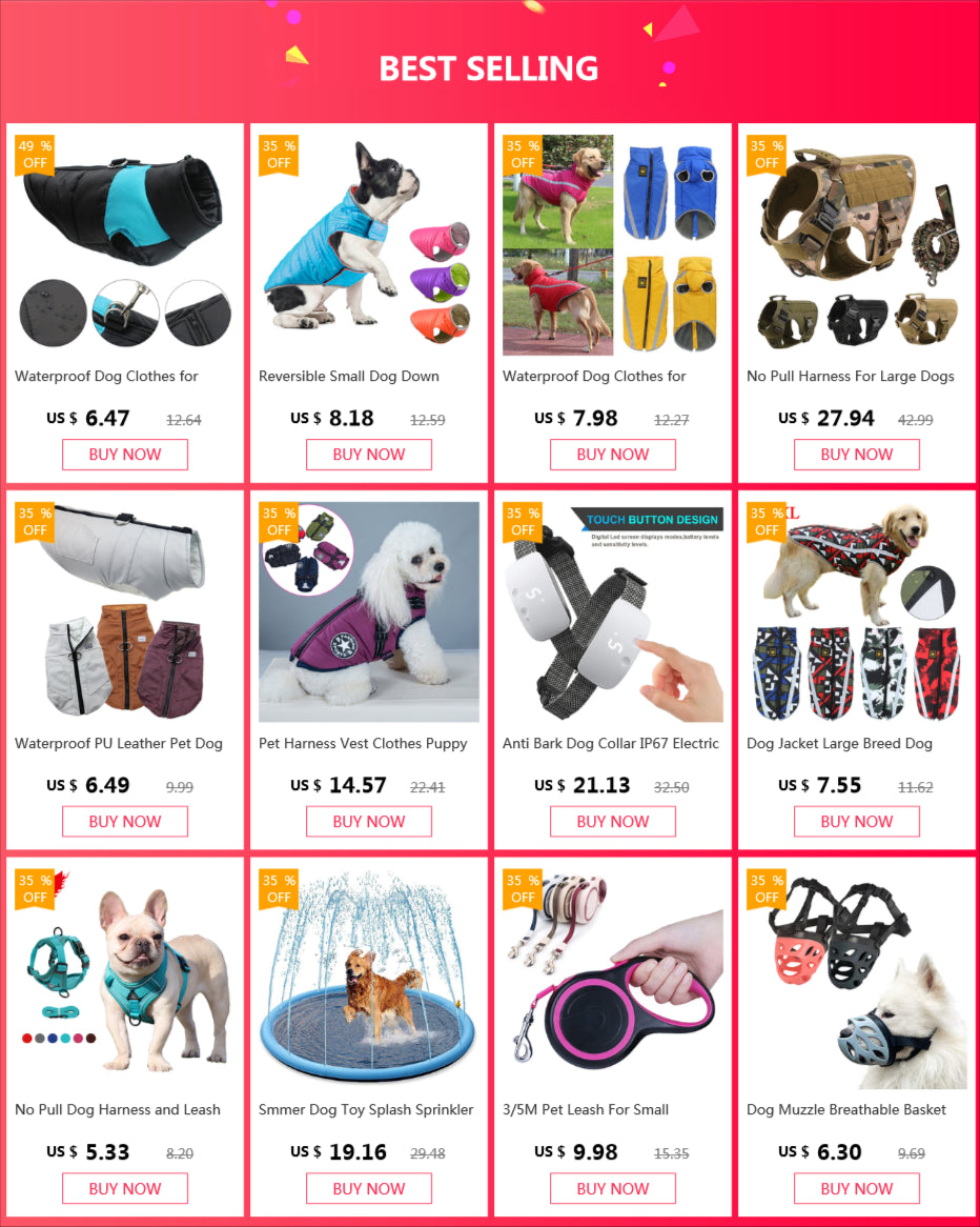 Winter Warm Large Pet Dog Jacket with Harness Waterproof