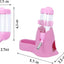 3 in 1 Hamster Hanging Water Bottle 80ml Pet Auto Dispenser with Base for Dwarf Hamster Mouse Rat Hedgehog