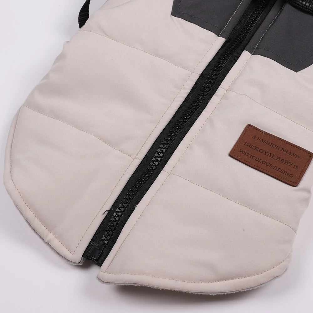 Winter Pet Dog Jacket With Harness Warm Dog Clothes For Labrador Waterproof Big Dog Coat Chihuahua French Bulldog Outfits