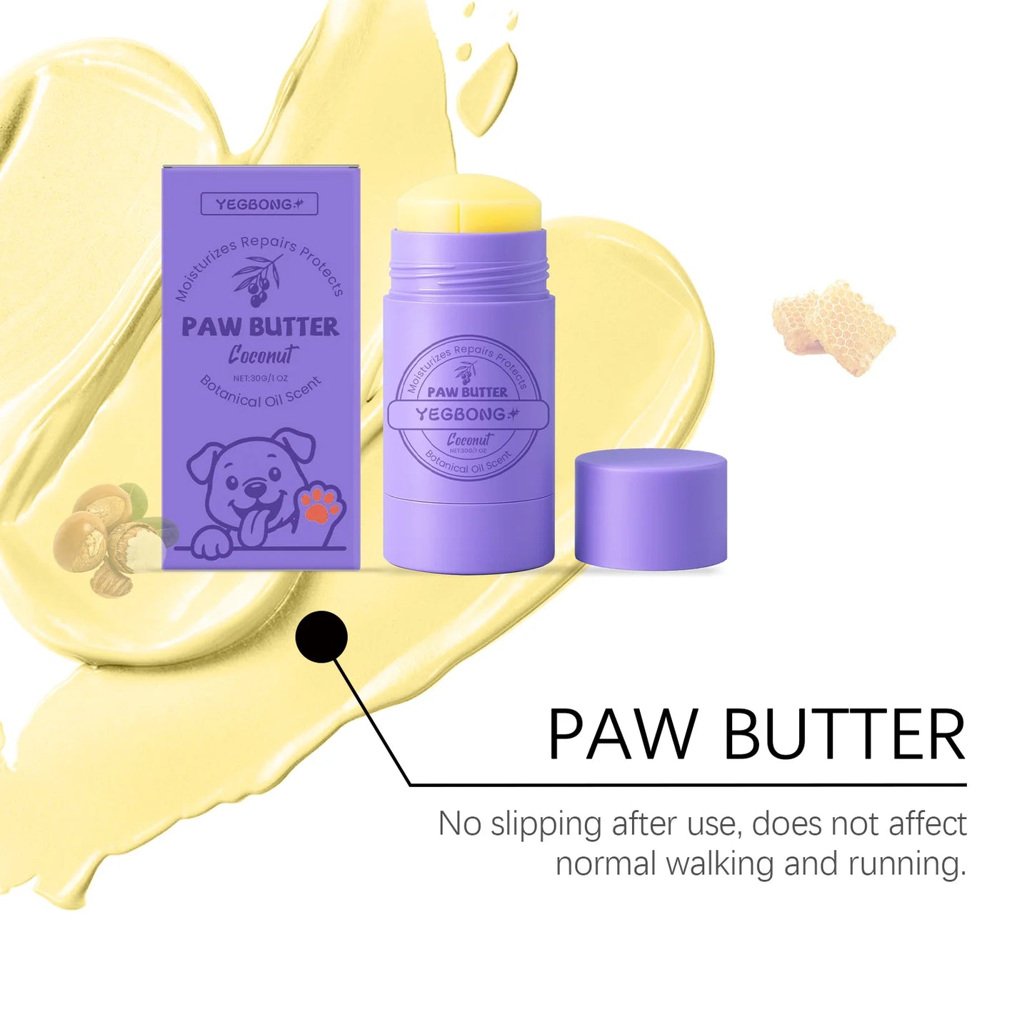 Paw Soothing Balm Dogs and Cats 30g Moisturizing Paw Pad Care Cream with Beeswax Mineral Oil Relieve Dry Cracked Paws Naturally