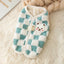 Winter Cat Dog Clothes with Buckle Sweet Bear Print Pet Plush Sweater for Small Dogs Pomeranian Chihuahua Puppy Button Jacket