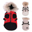 Autumn Winter Warm Pet Dog Jacket With Harness Hooded Dog Padded Coat with Imitation Fur Hat For Small Medium Dogs Puppy Coat