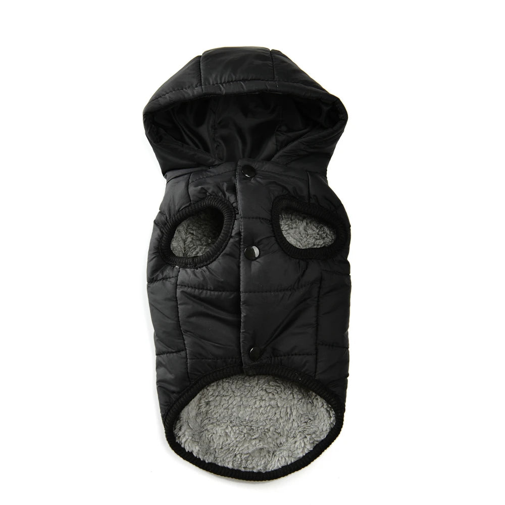 Dog Hooded Winter Jacket Soft Warm Fleece Velvet Puppy Vest Coat  Pet Dog Hat Clothes Cold Proof Winter Padded Yorkies Costume