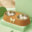 Pet Supplies Bow-tie Bowknot Cats Food Bowl PP Base Dog Bowl Stainless Steel Double Pet Accessories Feeding Drinking Double Bowl