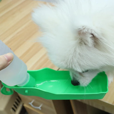 Pet Dog Water Bottle Plastic Portable Outdoor Travel Drinking Water Feeding Bowl Foldable Outing Automatic Water Feeding Kettle
