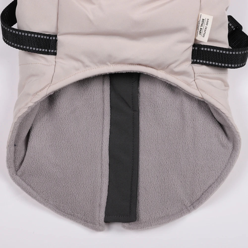 Winter Pet Dog Jacket With Harness Warm Dog Clothes For Labrador Waterproof Big Dog Coat Chihuahua French Bulldog Outfits