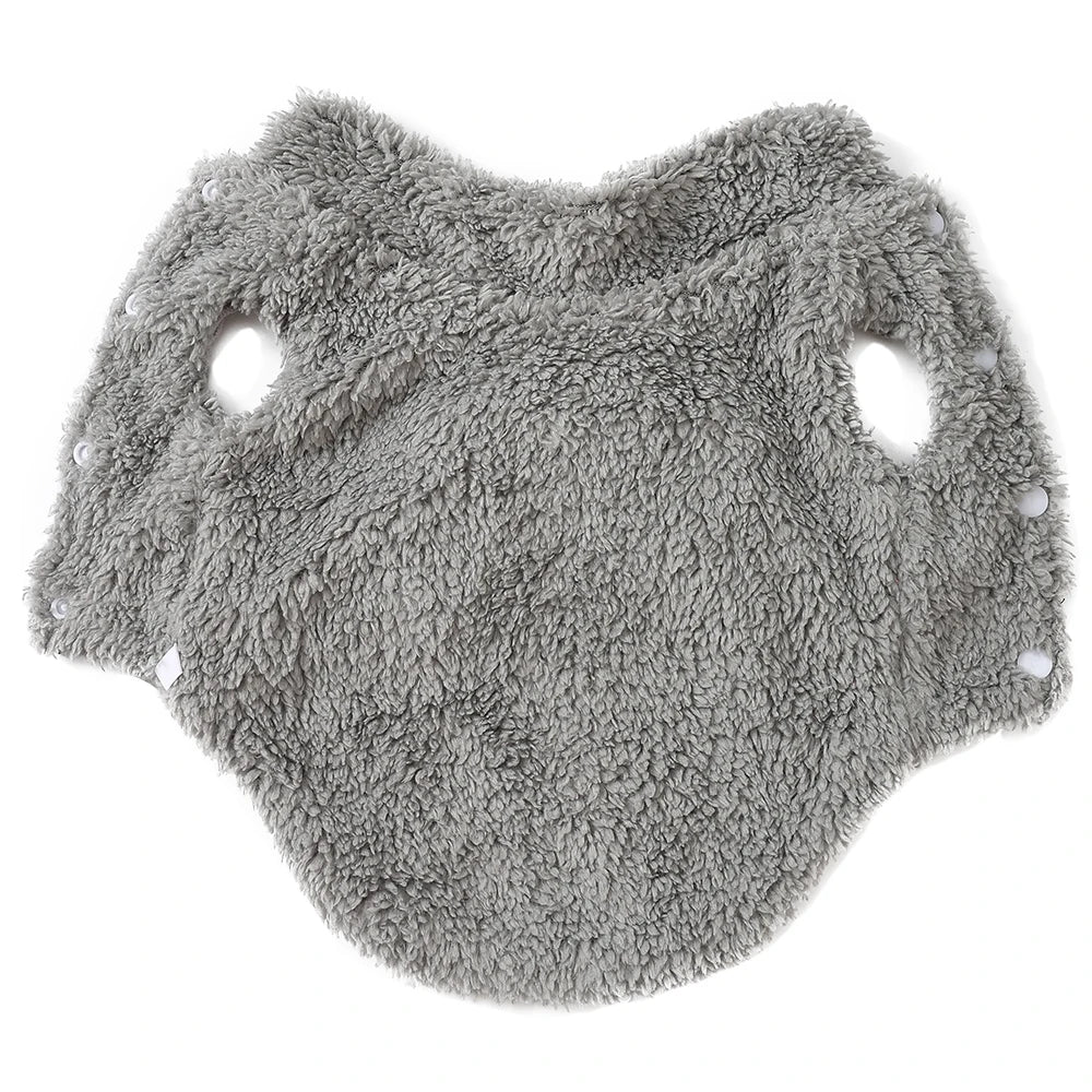 Warm Pet Bow Coat Winter Thicken Fleece Button Clothes For Small Dogs Cats Apparel With D-ring Puppy Yorkshire Chihuahua Outfits