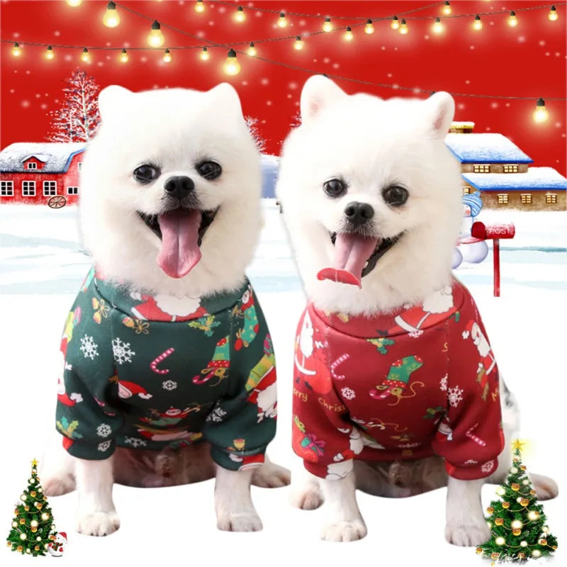 Christmas Dog Clothes Winter Pet Sweater