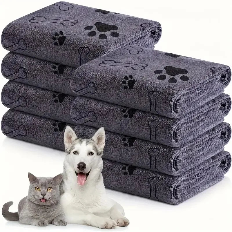 Dog Towel Absorbent Pet Bath Product Fiber Quick-drying Bath Towel Car Wiping Cloth Pet Supplies