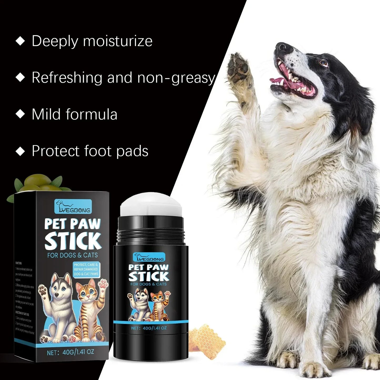 Cat and Dog Paw Roller Cream Moisturizing Protecting Soles Pet Foot Moisturizing To Prevent Dryness Softening Soles Cream