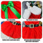 Christmas Coat Dog Clothes Dog Dress Xmas Dress Red Skirt Pets Cat Warm Dress Bow Skirt Comfortable Pet Supplies Dog Costume