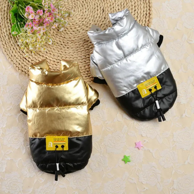 Winter Pet Dog Coat Warm Dog Puppy Autumn Cotton Padded Coat For Small Dogs Thickened Stand-up Collar Down Jacket