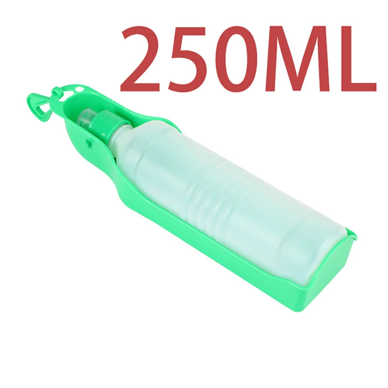 Pet Dog Water Bottle Plastic Portable Outdoor Travel Drinking Water Feeding Bowl Foldable Outing Automatic Water Feeding Kettle