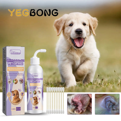 Hypoallergenic Pet Ear Cleaning Solution Gentle Non Irritating Vet Recommended Cleansing for Dog Cat Sensitive Ear