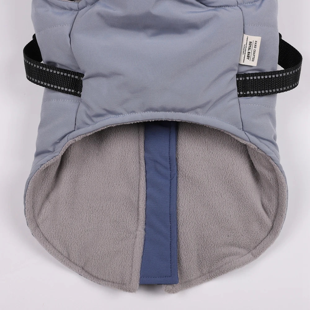 Winter Pet Dog Jacket With Harness Warm Dog Clothes For Labrador Waterproof Big Dog Coat Chihuahua French Bulldog Outfits