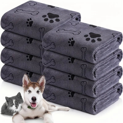 Dog Towel Absorbent Pet Bath Product Fiber Quick-drying Bath Towel Car Wiping Cloth Pet Supplies