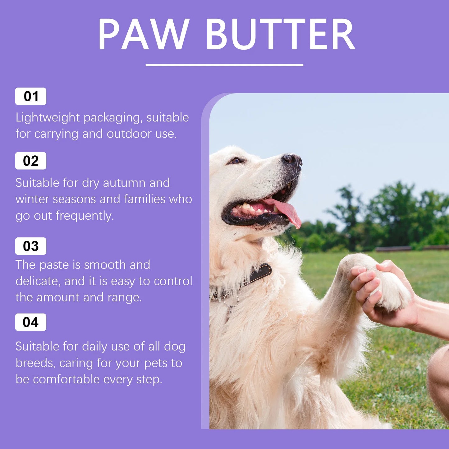Paw Soothing Balm Dogs and Cats 30g Moisturizing Paw Pad Care Cream with Beeswax Mineral Oil Relieve Dry Cracked Paws Naturally