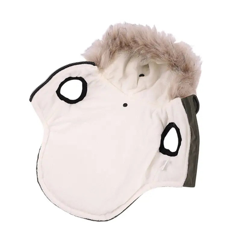 Autumn Winter Warm Pet Dog Jacket With Harness Hooded Dog Padded Coat with Imitation Fur Hat For Small Medium Dogs Puppy Coat