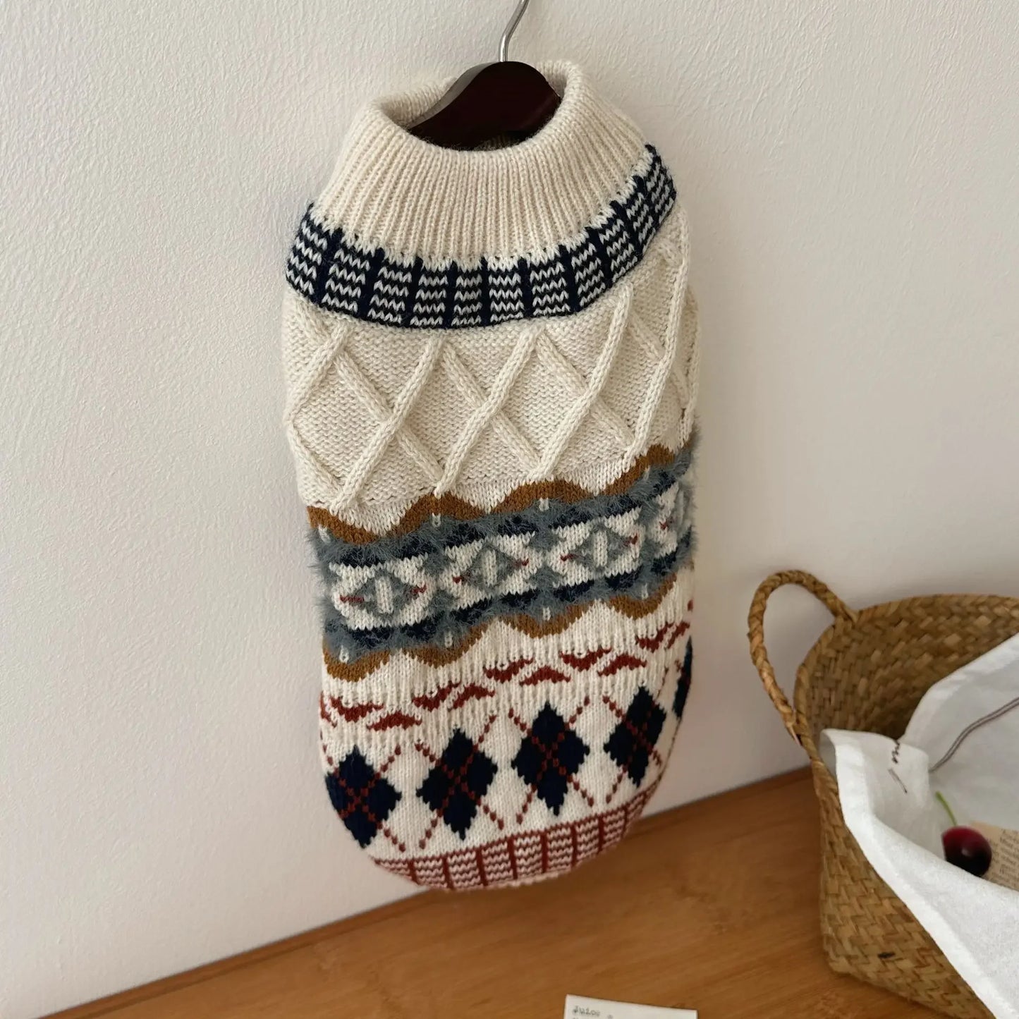 Nordic Style Sweaters Knitted Pet Clothes for Small Medium Dogs