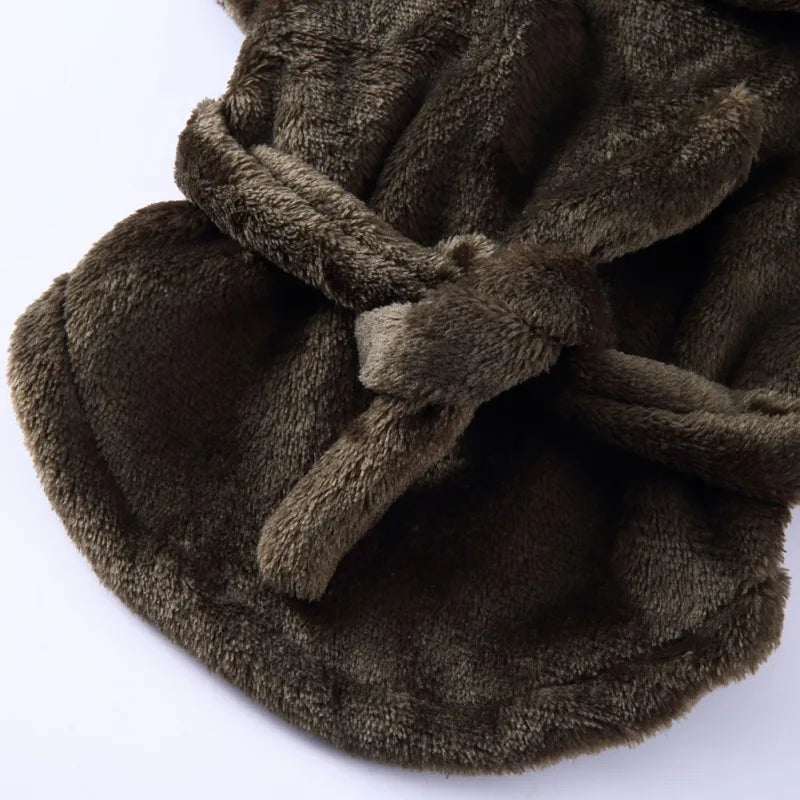 Pet Dog Bathrobe with Hooded Dog Pajamas Sleeping Clothes Soft Pet Bath Drying Towel Clothes For Puppy Dogs Cats Coat Pet Supply