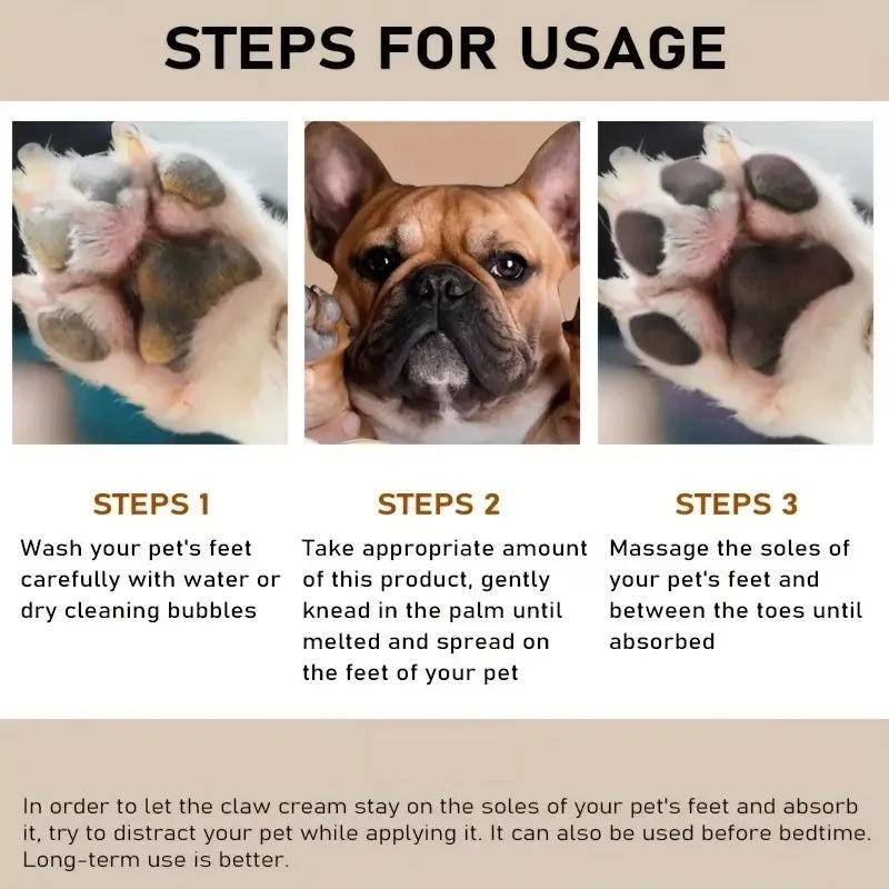 Dog Nose and Paw Balm Dog Paw Cream Cats Dogs Paw Protector Cream Pet Feet Moisturizer Pet Crack Feet Repair Pet Accessories